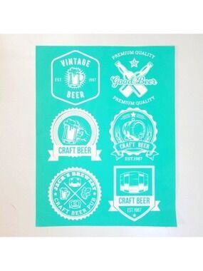 Beer Stencil Silk Screen Self Adhesive Reusable 8x10